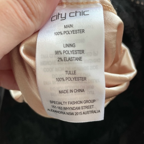 NWT CityChic Black & Tan lace dress - Picture 12 of 12